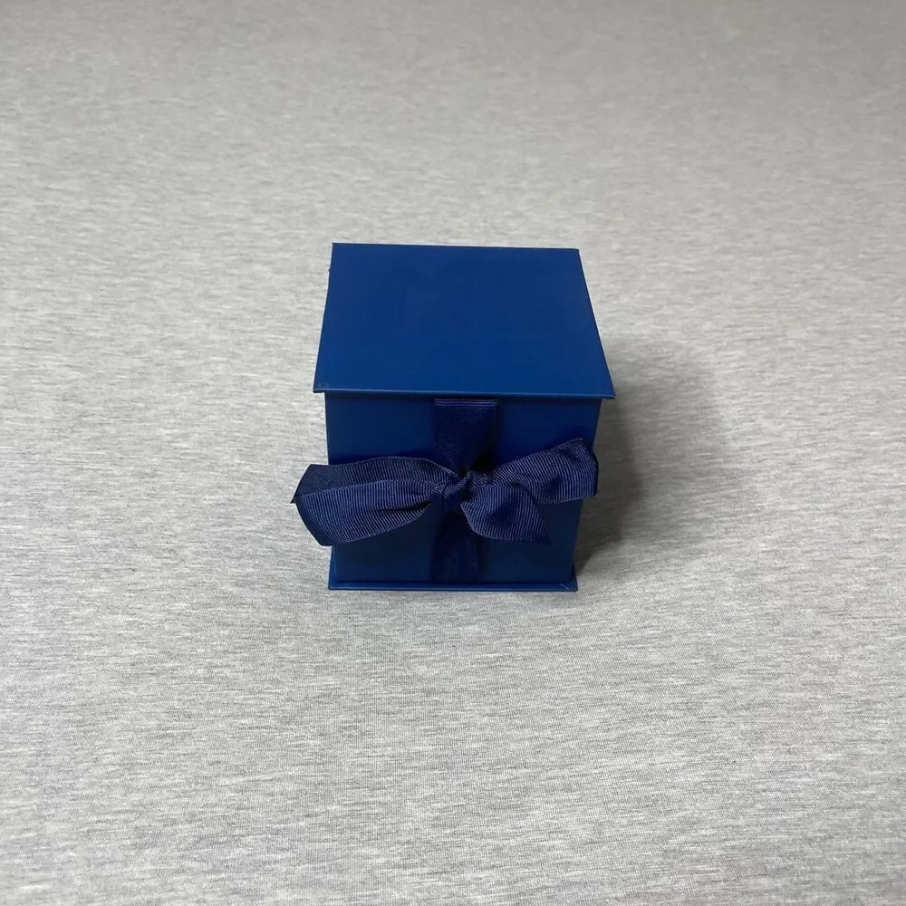 Hallmark Solid Blue 4” x 5” Jewelry Necklace & Bracelet Gift Box